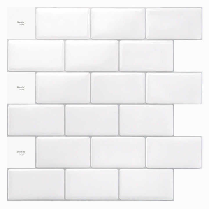 Art3d 10 Stück 30,5 x 30,5 cm Fliesenspiegel Selbstklebend Küche Klebefliesen Küche Bad Strahlendes