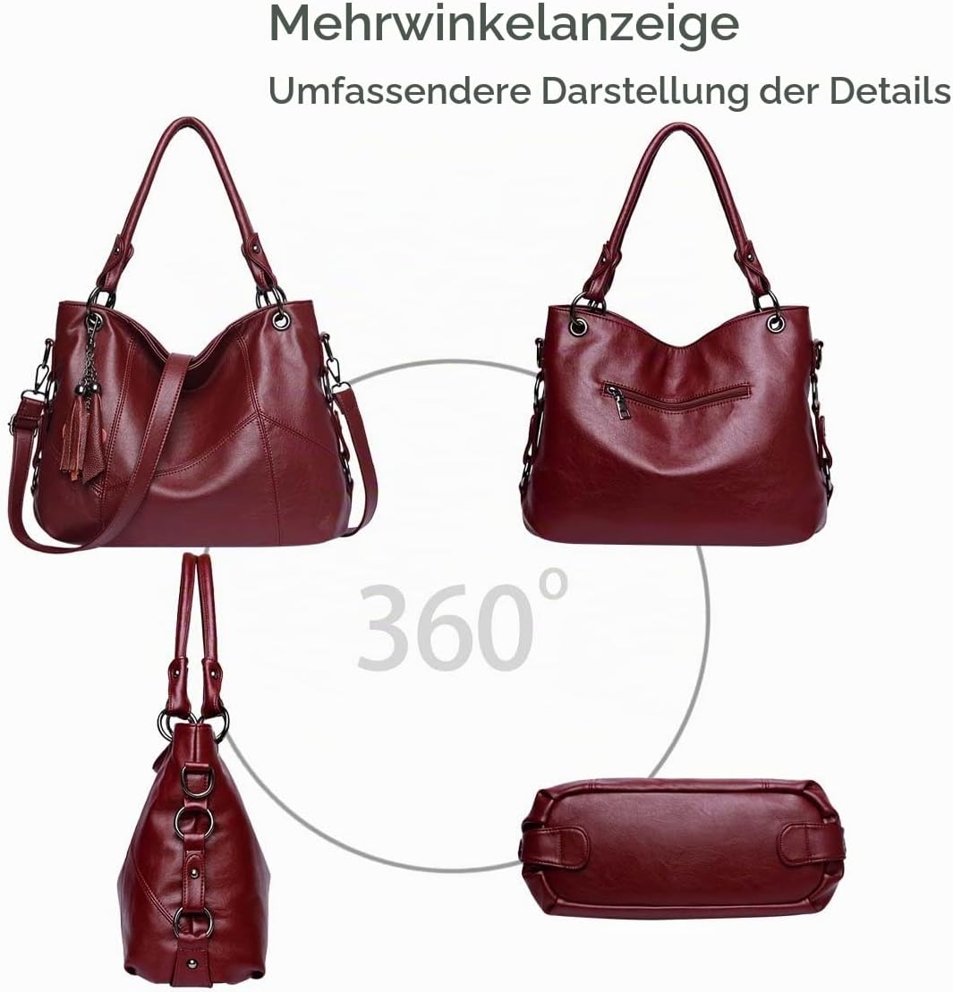 NICOLE &amp; DORIS Fashion Damen Schultertasche Einfache Umhängetasche für Damen Soft PU Leder Blau