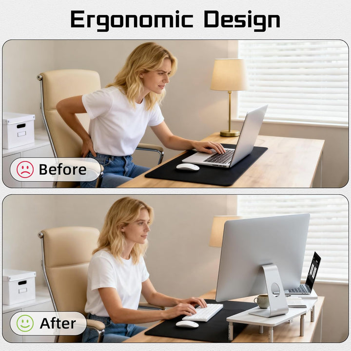 ETHU Dual Monitor Ständer, Höhenverstellbare Bildschirmerhöhung für 2 Monitore, Verstellbarer Monito
