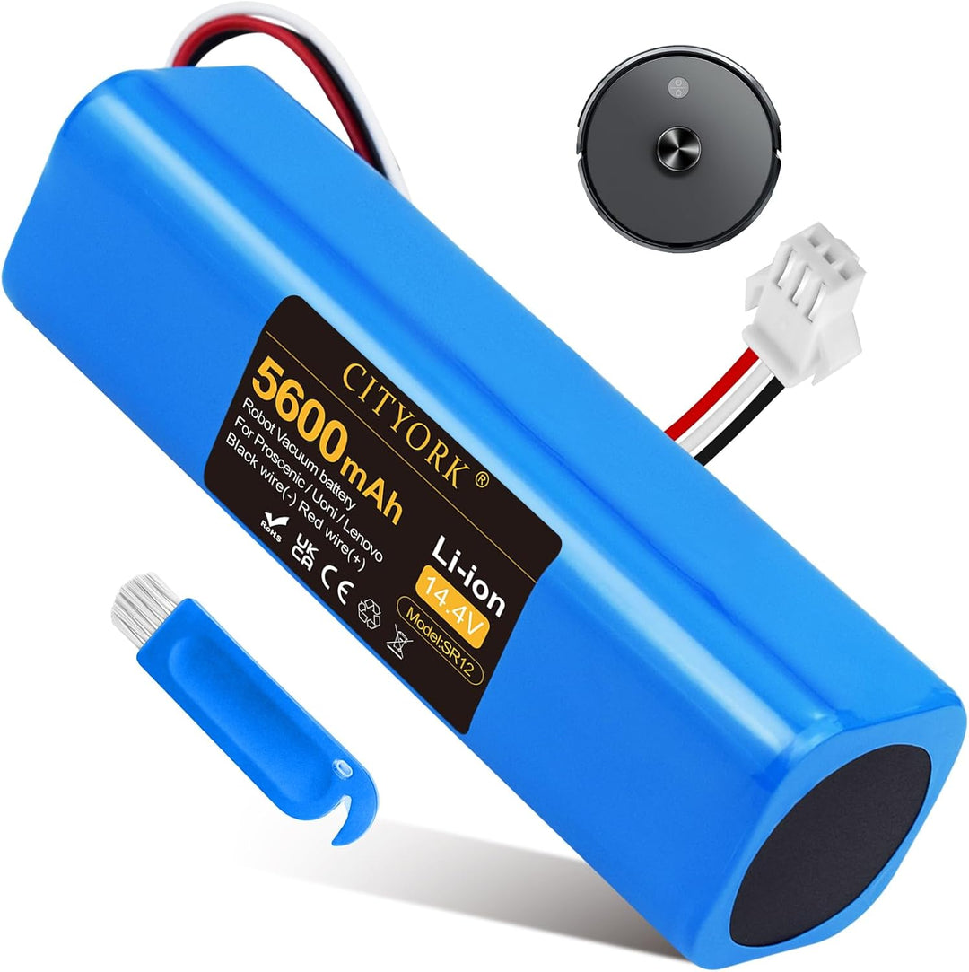 CITYORK 14,4 V 5600 mAh Li-Ion Akku für Proscenic M7 M8 Pro/Uoni V980 Plus/Lydsto R1 / Roidmi Eve Pl