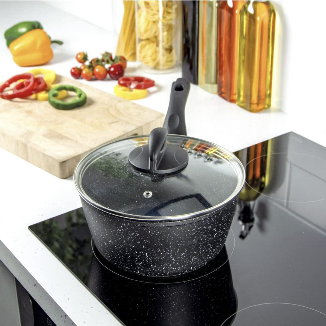 Blackmoor Pfanne 20-cm-Kochtopf mit Deckel Schwarz 20cm Kochtopf 20 cm Schwarz, 20cm Kochtopf 20 cm