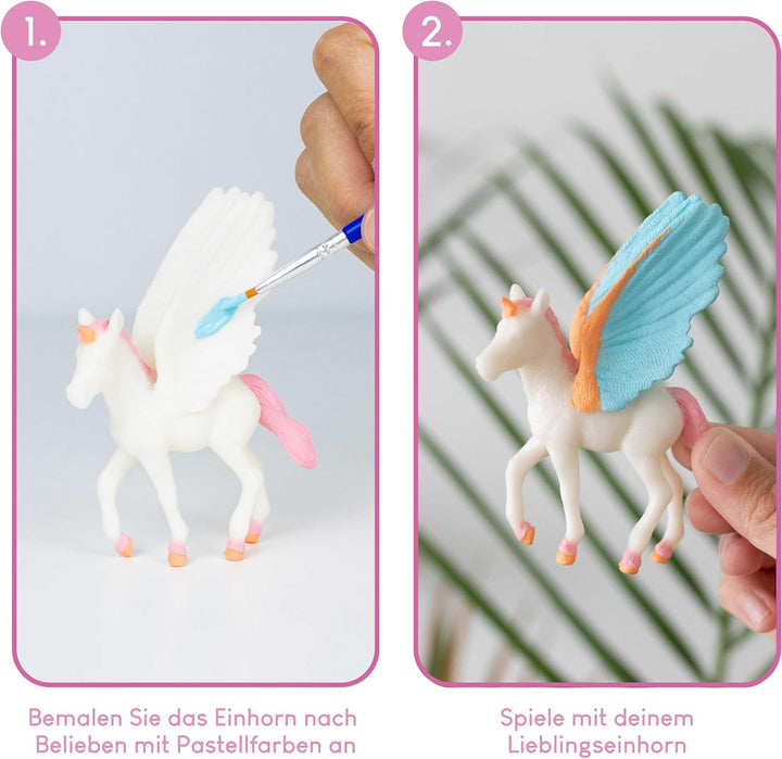 BONNYCO Einhorn Geschenke für Mädchen, Malset 16 Stück Einhorn Mitgebsel Kindergeburtstag Gastgesche