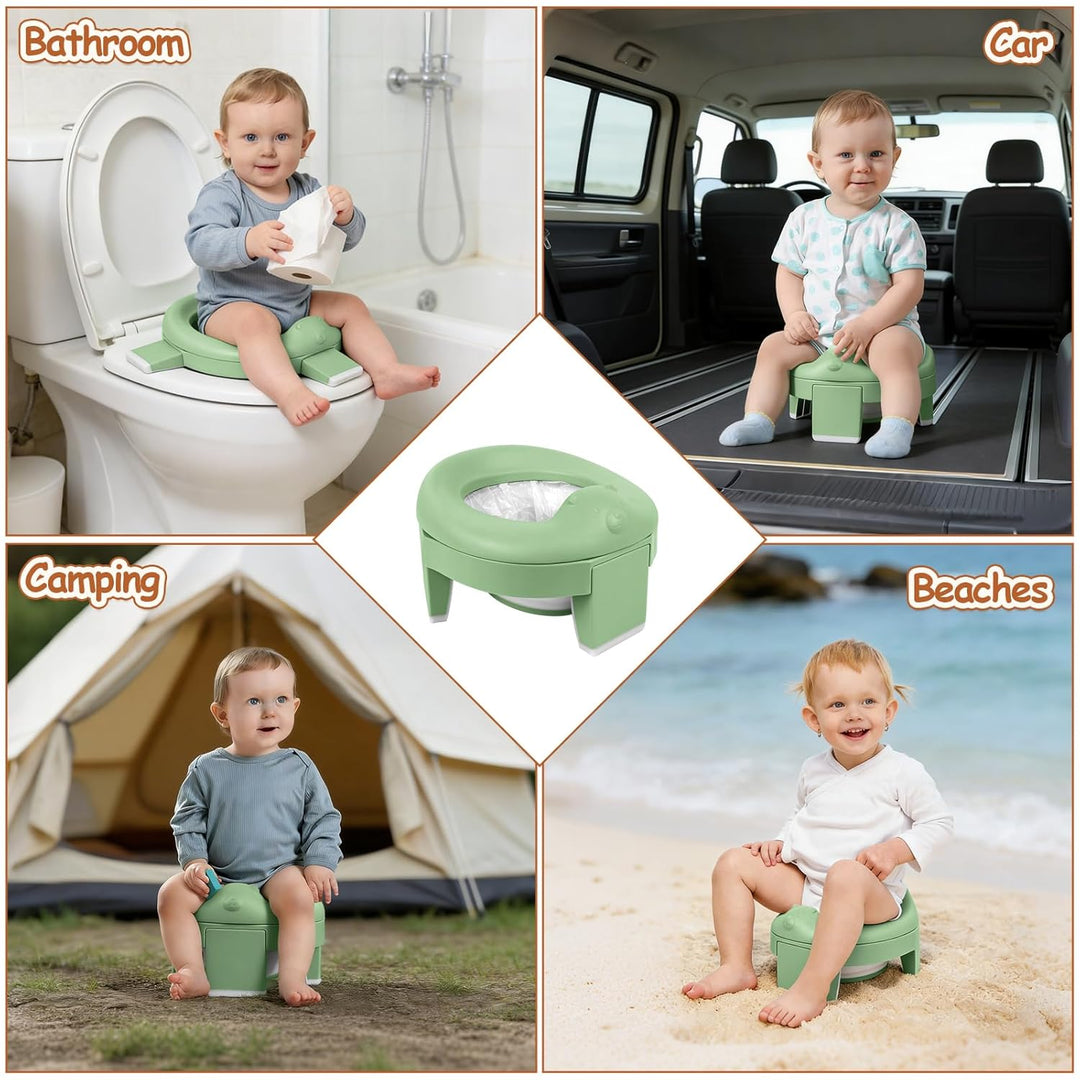 Töpfchen Toilettensitz Kinder ab 1 2 Jahre 3 in 1 Faltbarer Potty Training Seat Baby AuBen Innen Tra