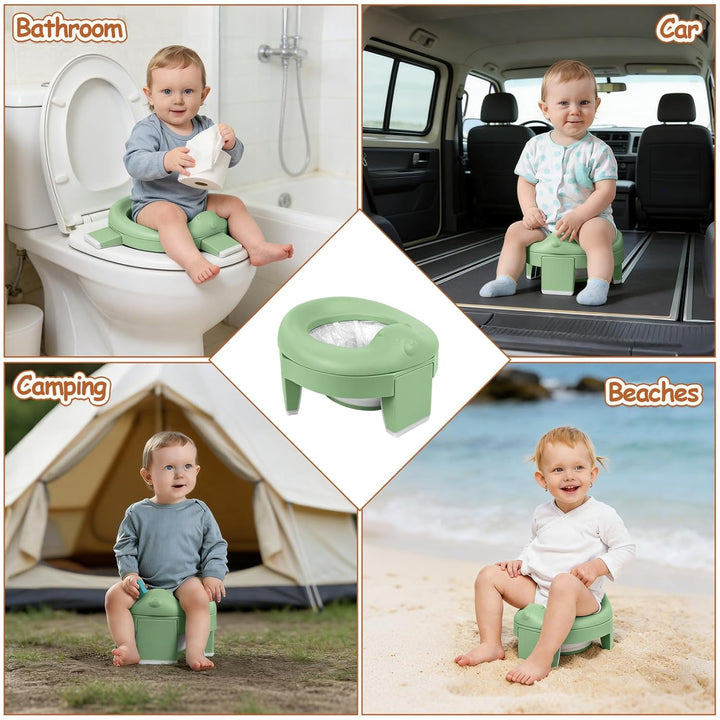 Töpfchen Toilettensitz Kinder ab 1 2 Jahre 3 in 1 Faltbarer Potty Training Seat Baby AuBen Innen Tra