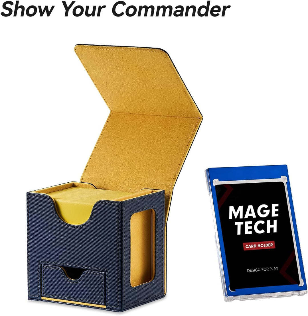 Commander Deckbox für MTG - Patentiertes Design, Commander Display, passt für 100 doppelt eingehüllt