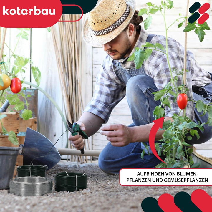 KOTARBAU® Gartendraht 1,4 mm Pflanzendraht Basteldraht Bindedraht Spanndraht Zaundraht zum Binden vo