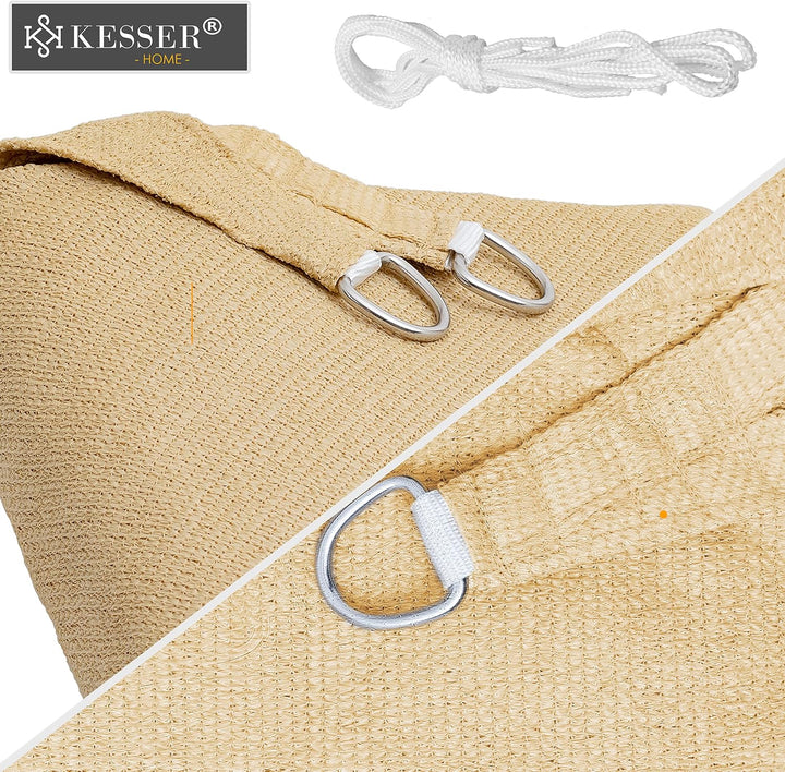 KESSER® Sonnensegel Sonnenschutz Windschutz | wasserabweisend &amp; windabweisend | 5-Fach quer vernäht