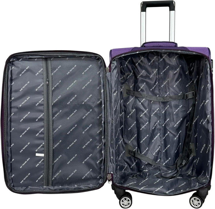 MY TRAVEL BAG Stoff Reisekoffer Trolley Erweiterbar mit Zwillingsrollen (M/L/XL/XXL oder 4er Set) We