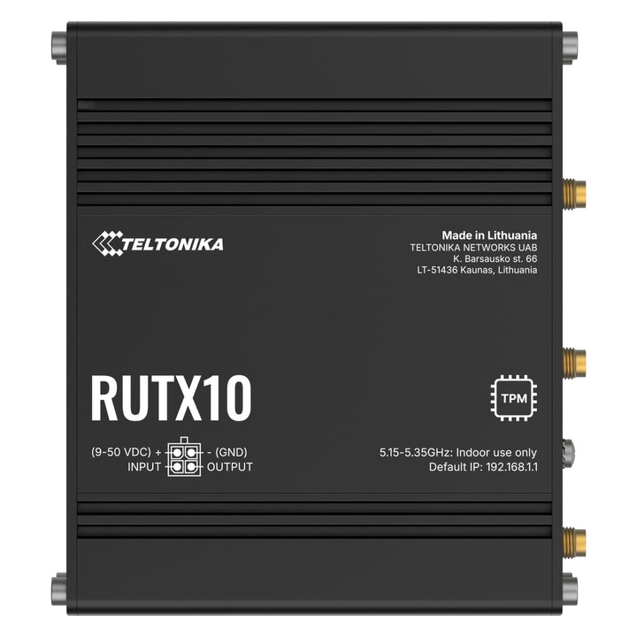 Teltonika RUTX10 Rugged Ethernet Router Standard Package, RUTX10000000 (Standard Package Rugged Ethe