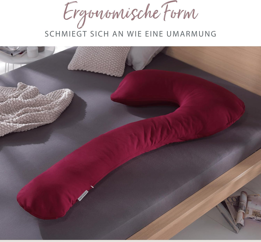 Theraline | my7 - Seitenschläferkissen | inkl. Aussenbezug Brombeere Bambus-Kollektion, Brombeere Ba
