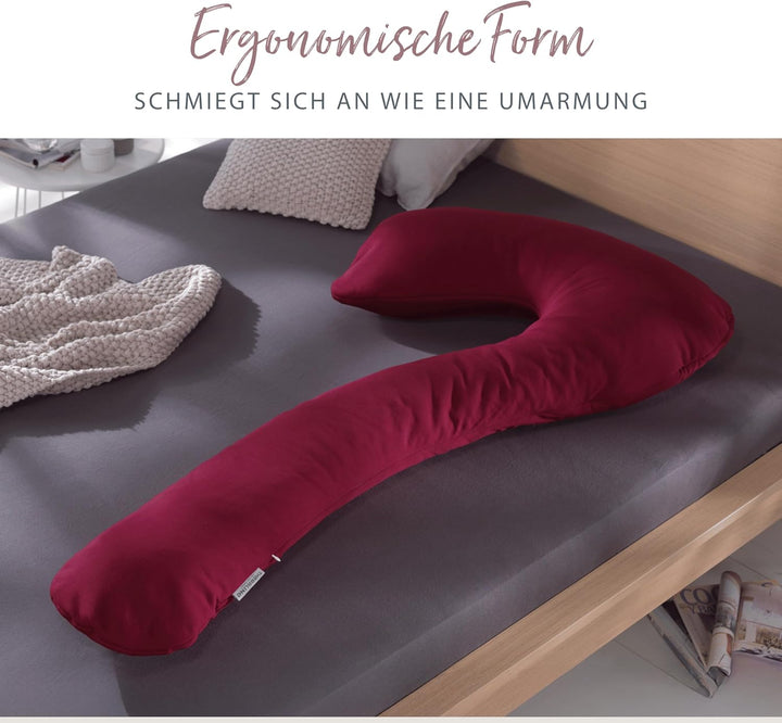 Theraline | my7 - Seitenschläferkissen | inkl. Aussenbezug Brombeere Bambus-Kollektion, Brombeere Ba