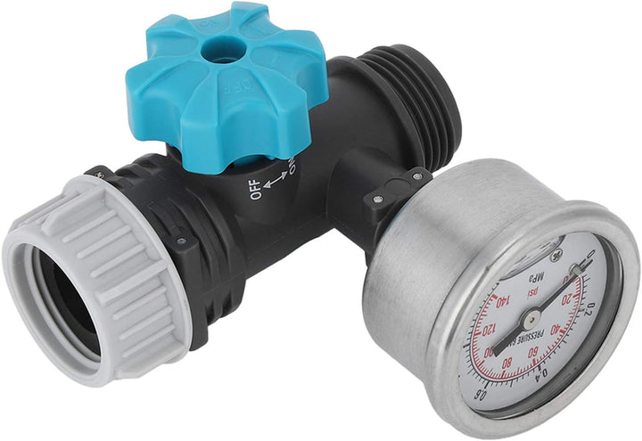 Einstellbares Wasserdruckregelventil G3 / 4 Zoll , 3 , 3 X 2 , 0 Zoll , mit Manometer , Gewächshaus