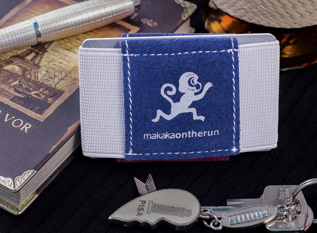 MakakaOnTheRun Slim Wallet Kartenetui mit Münzfach, Kartenhalter, Kreditkartenetui, Slim Wallet, Gel