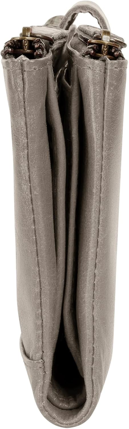 bruno banani Geldbörse Echt Leder grau Damen - 021754, Grau