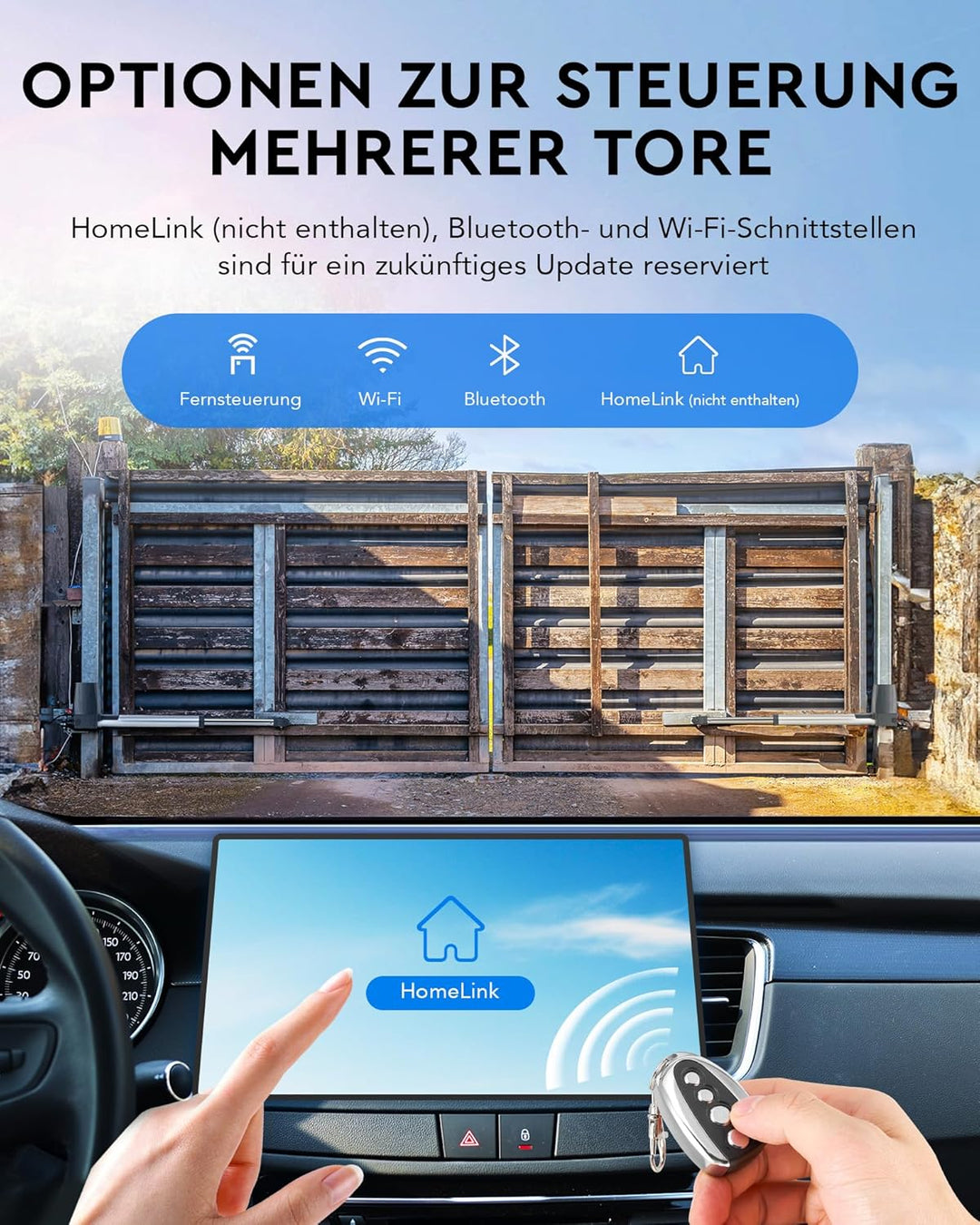 CO-Z Automatischer Flügeltorantrieb Torantrieb Drehtorantrieb Toröffner Doppelflügeltorantrieb Set m