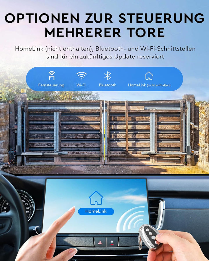 CO-Z Automatischer Flügeltorantrieb Torantrieb Drehtorantrieb Toröffner Doppelflügeltorantrieb Set m