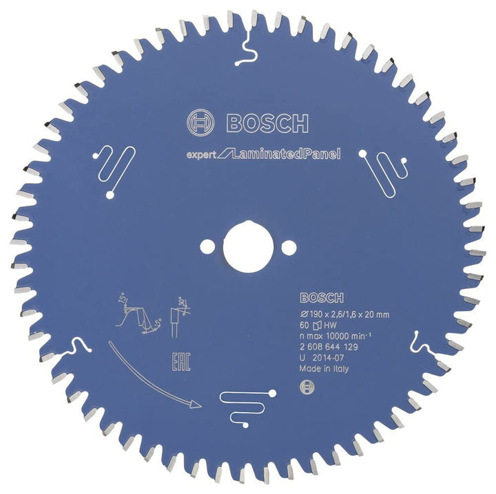 Bosch Professional 1x Kreissägeblatt Expert for Laminated Panel (Laminat, Sägeblatt Ø 190 x 20 x 2,6