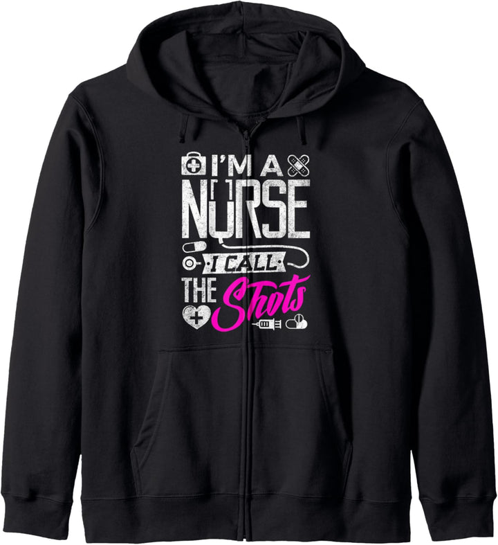 Funny Nursing School Nurse T Shirt - I call the shots Kapuzenjacke