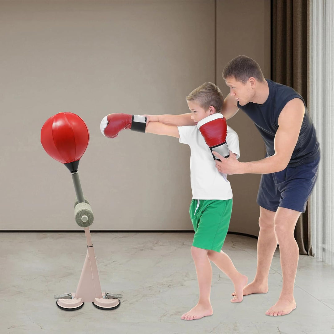 Punchingball Boxen Set,Boxball mit Ständer und Saugnäpfen Punchingball Ständer Kickboxen Standboxbal