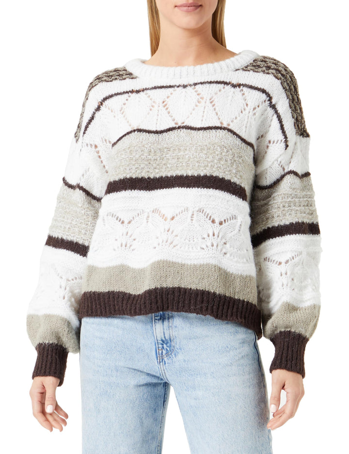 ONLY Damen Onladina Life L/S KNT Noos Pullover M Beige, M Beige
