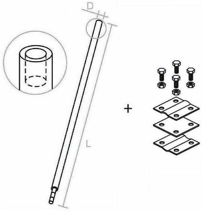 Tiefenerder Erder Erdung SET Ø16mm 1500mm 1,5m V2A Edelstahl