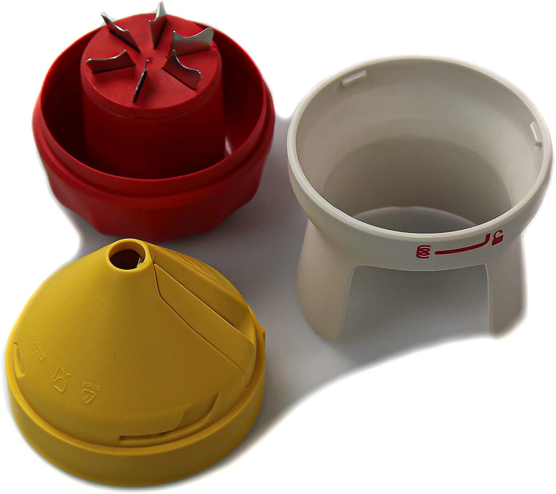 Tupperware Spiralino Kombi Profi-Chef Spaghetti Gemüseschneider Zoodles Chef rot gelb weiss