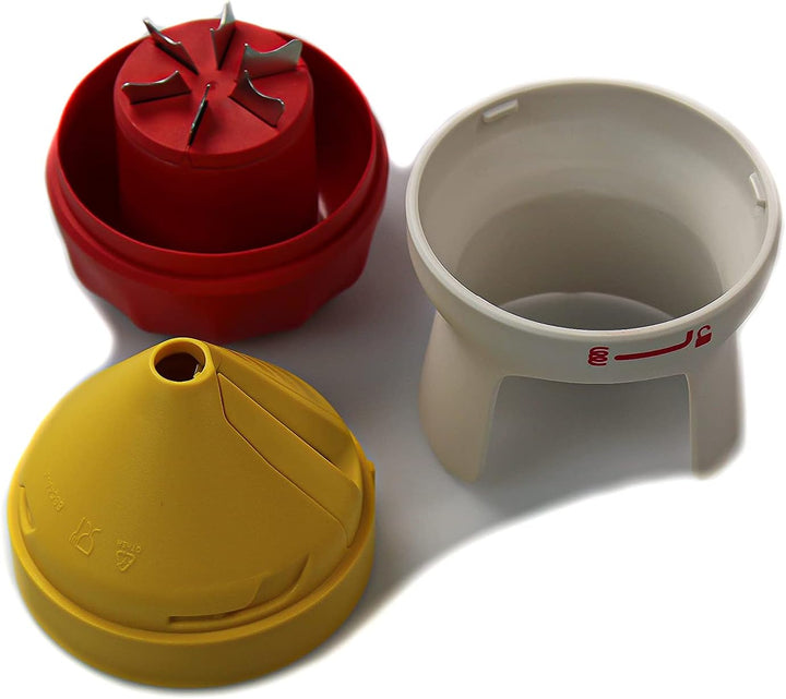 Tupperware Spiralino Kombi Profi-Chef Spaghetti Gemüseschneider Zoodles Chef rot gelb weiss