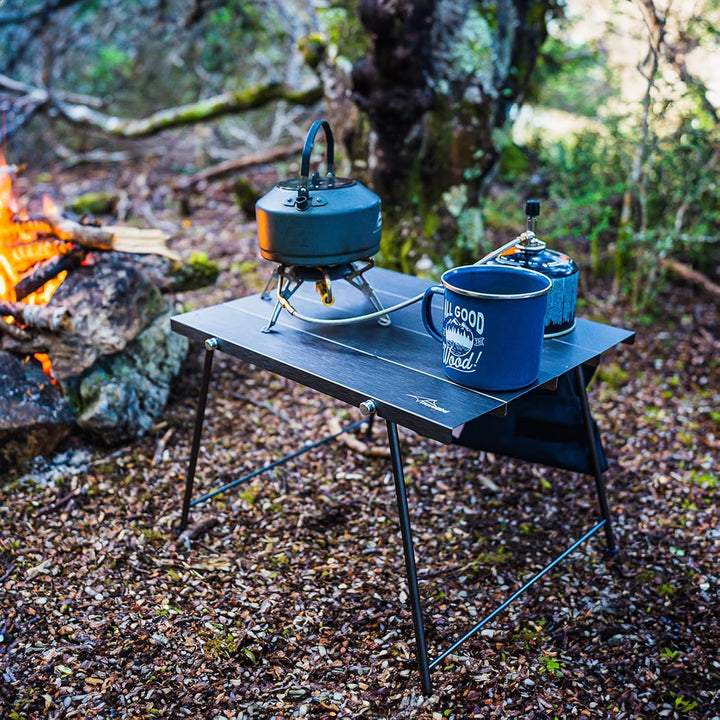 Tragbarer Campingtisch, Faltbar Aluminium Klapptisch mit Tasche, Ultraleichter Outdoor Falttisch, Be