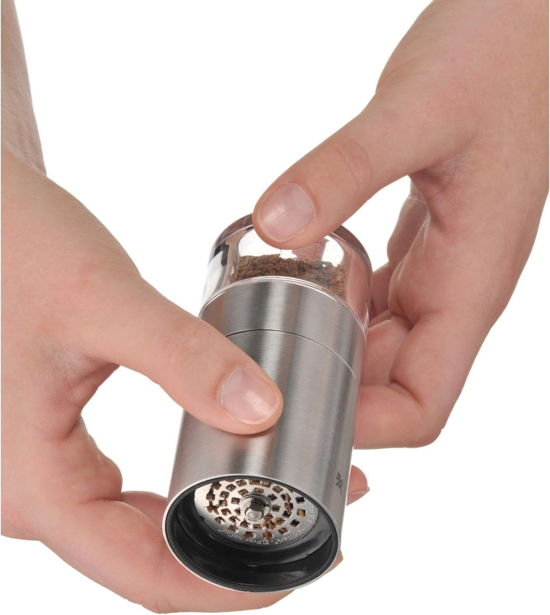 WMF Gourmet Gewürzschneider 10,5 cm, Chillischneider mit Schneidwerk, Chilimühle Cromargan Edelstahl