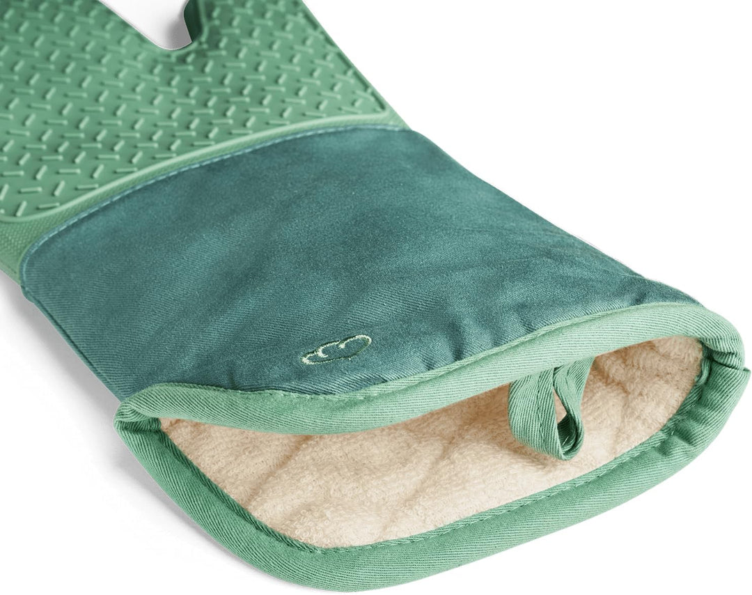 SPRINGLANE Ofenhandschuhe-Set 2-TLG. Mint, Silikon & Baumwolle, hitzebeständig Ofenhandschuhe Mint,