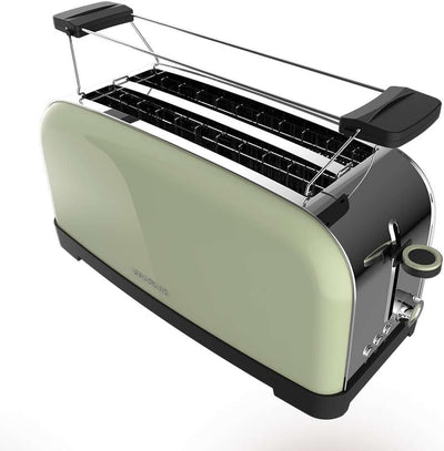 Cecotec Vertikaler Toaster Toastin' time 1500 Green, 1500W, Doppelter langer und breiter Schlitz 3,8