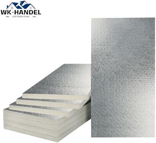 PIR/PUR Dämmplatten - 40mm Stärke, WLG 022, beidseitig alukaschiert – PU Hartschaum Isolierplatten f