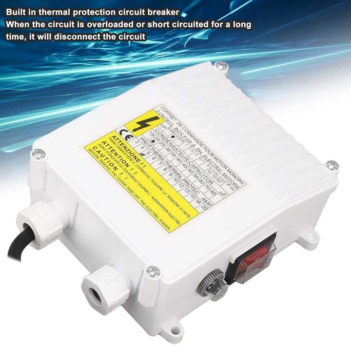 Pumpenschalter-Controller, 370 W 0,5 PS Brunnenpumpen-Steuerkasten ABS-Gehäuse Tauchpumpenzubehör fü
