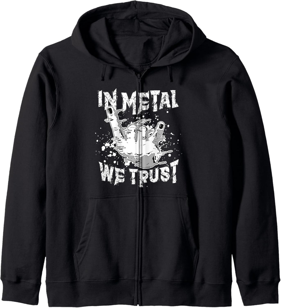 Heavy Metal In Metal We Trust Hard Rock Biker Rockabilly Kapuzenjacke