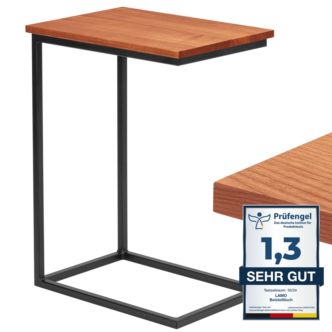 LAMO Manufaktur Beistelltisch | Laptoptisch | Sofatisch | mobiler Kaffeetisch | Nachttisch | 50x35x6