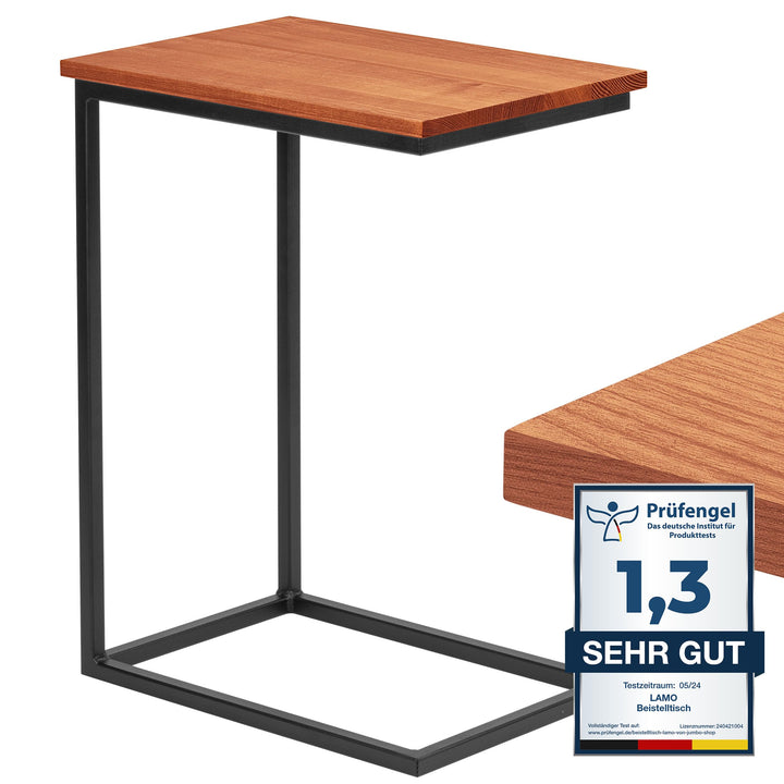 LAMO Manufaktur Beistelltisch | Laptoptisch | Sofatisch | mobiler Kaffeetisch | Nachttisch | 50x35x6