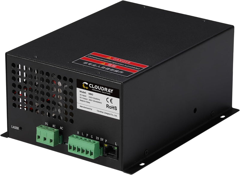 Cloudray CO2 Laser Power Supply CO2 Laser Netzteil CO2 laser 80w für CO2 Laserröhre CO2-Laserröhre F