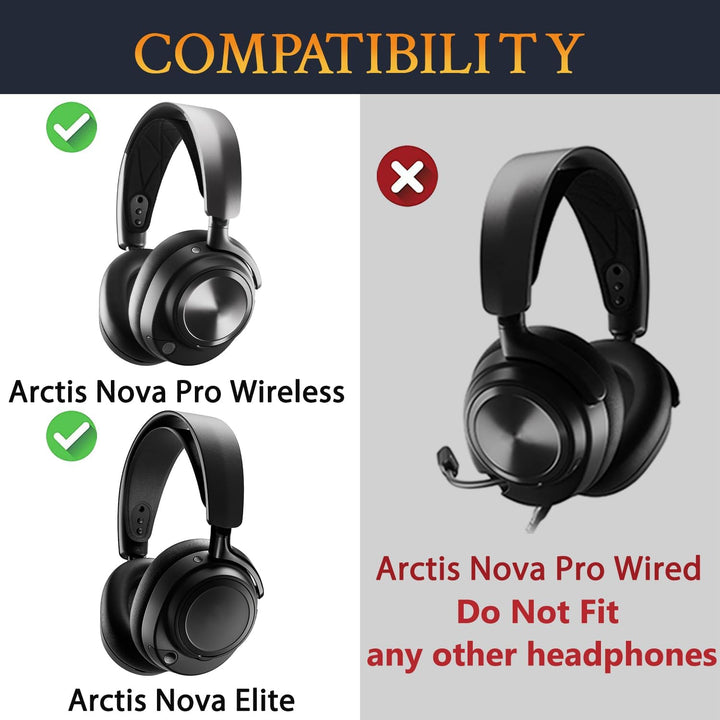 SOULWIT Kühlgel Ersatz Ohrpolster für Steelseries Arctis Nova Pro Wireless/Arctis Nova Elite Kopfhör