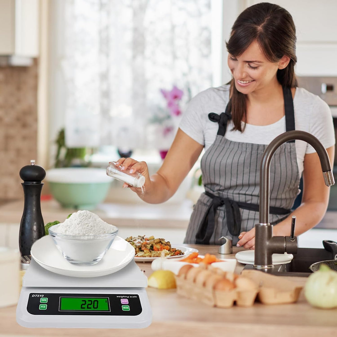 Küchenwaage Digital, 30kg Küche Digitalwaage mit LCD Display Waage küchenwaage mit 6 Arten Einheiten