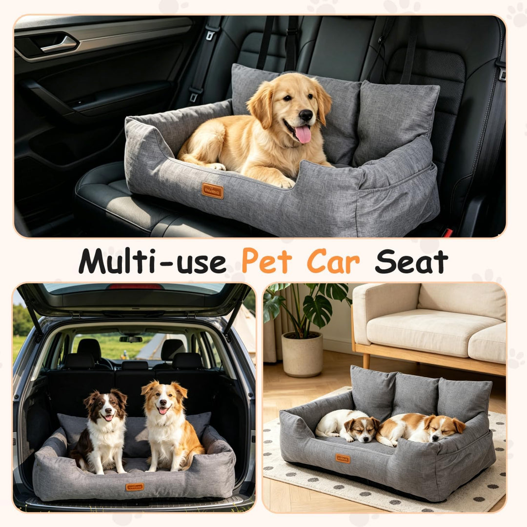 Nobleza - Hunde Autositz für Mittelgrosse und Grosse Hunde, Abnehmbarer und Waschbarer Auto Reise Hu