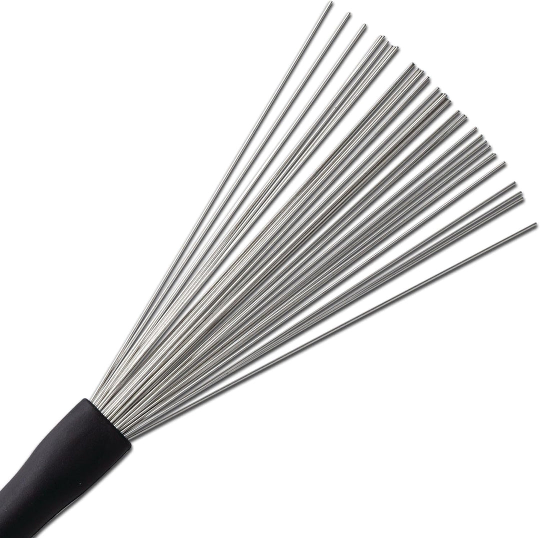Vic Firth Signature Series Wire 'Sweep' Brush - Russ Miller - Retractable - Black Handle Wire Brush,