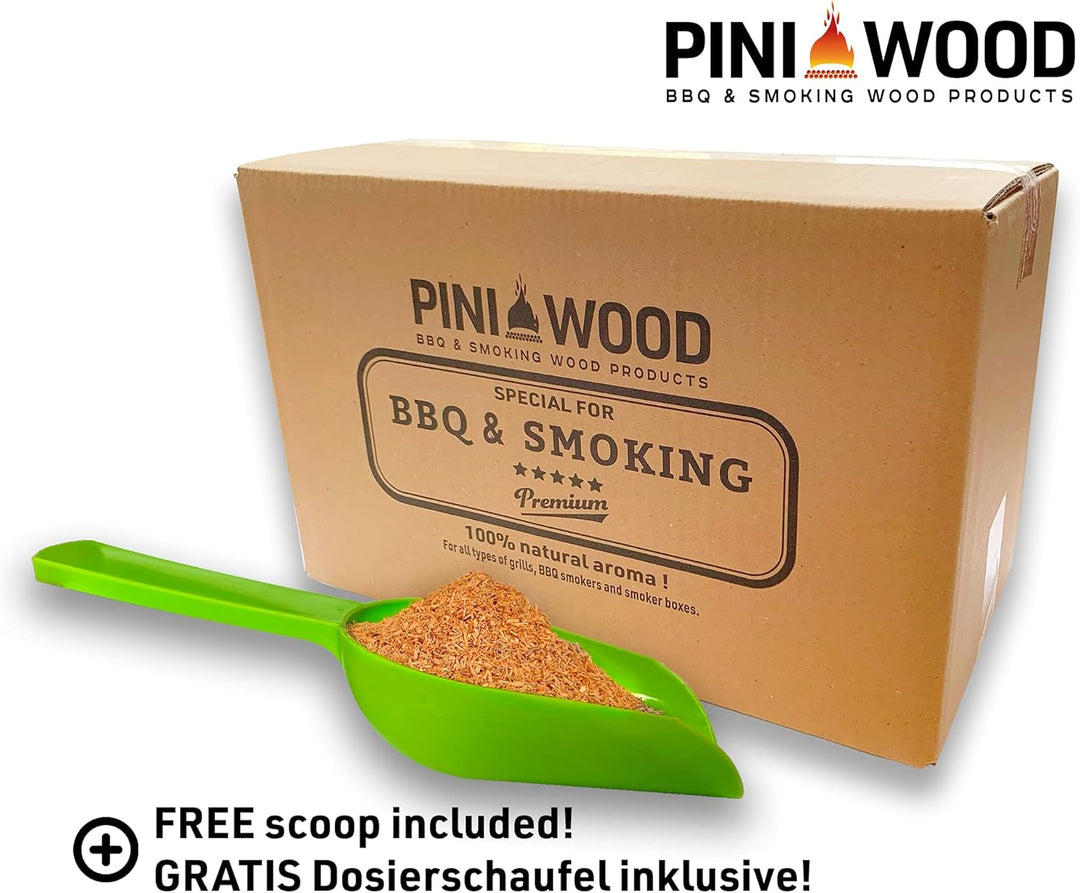 PINI 5 Kg Räucherchips Eiche 1-3 mm Smoking Dust Räucherspäne 18 Liter