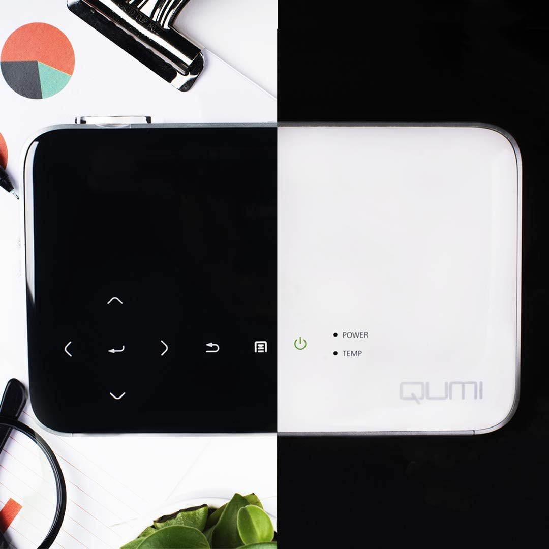 vivitek Qumi Q8, kompakter Full HD-Projektor im Taschenformat, LED Beamer, 1.000 Lumen, Wireless, 19