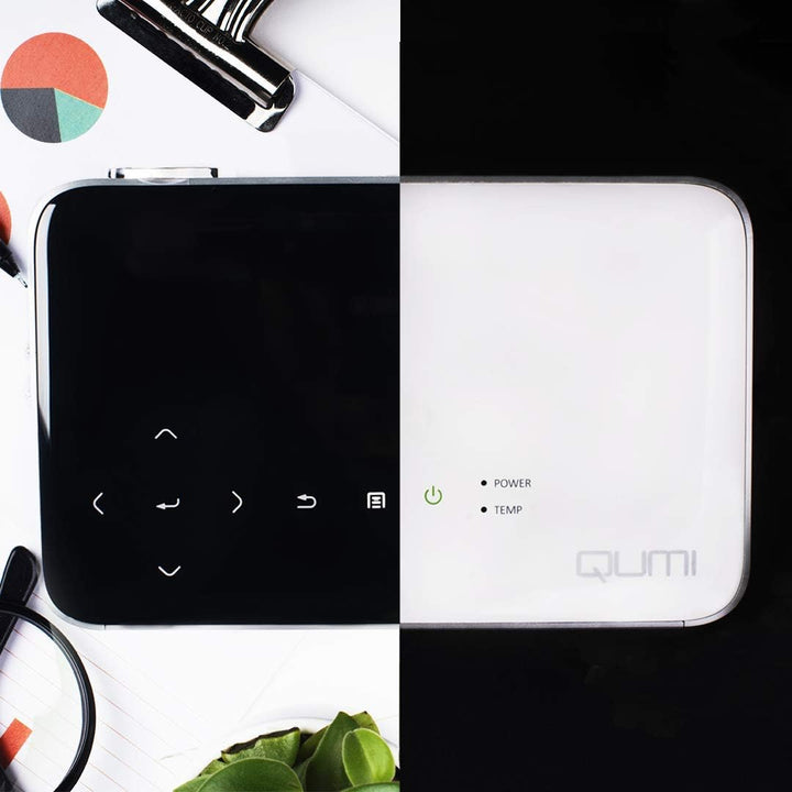 vivitek Qumi Q8, kompakter Full HD-Projektor im Taschenformat, LED Beamer, 1.000 Lumen, Wireless, 19