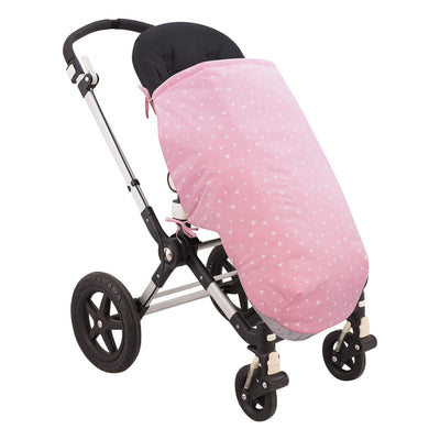 JYOKO KIDS Universal Baby Fusssack für Kinderwagen (PINK SPARKLES, BAUMWOLLE)