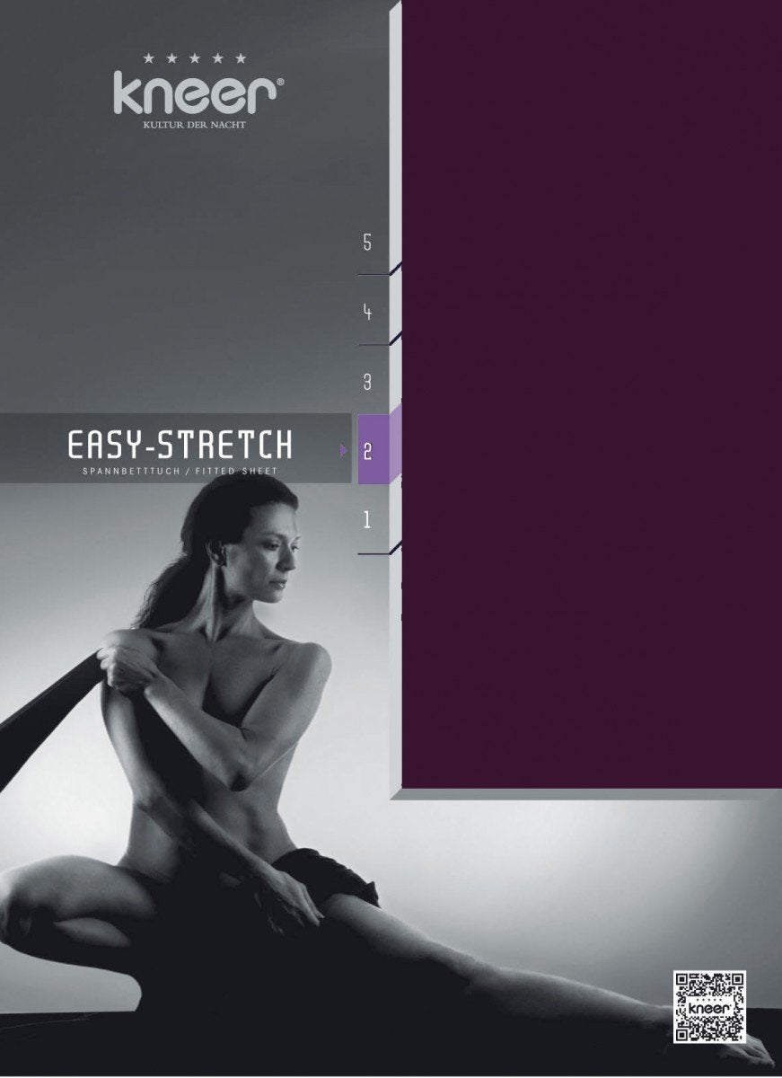 Kneer Spannbettlaken Easy-Stretch, brombeer, Grösse Bettlaken:140 x 200 - 160 x 220 140 x 200 - 160