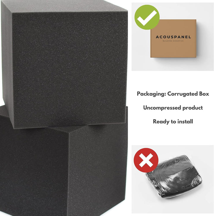 AcousPanel Bass Trap Absorber Studio Pro 2 Stücke von 30x30x30 cm