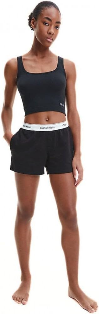 Calvin Klein Damen Pyjamahose Kurz M Schwarz (Black), M Schwarz (Black)