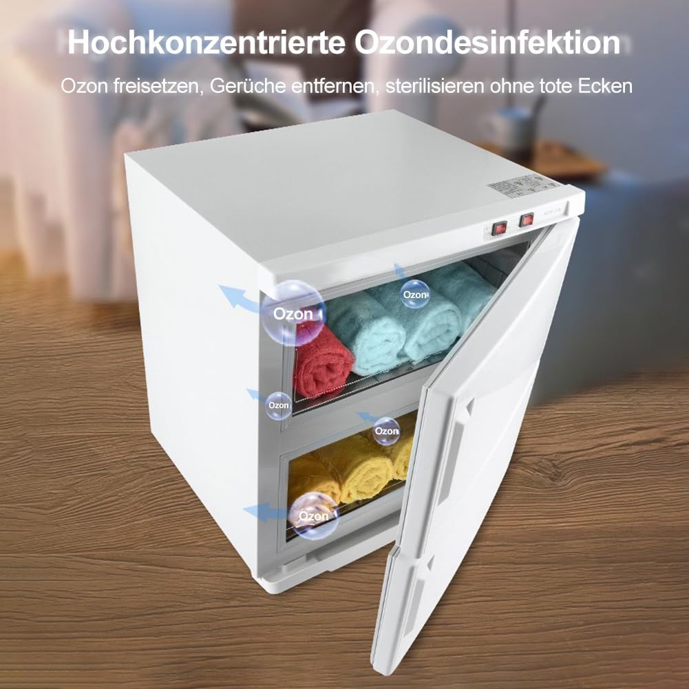 50L Handtuchwärmer Kompressen Towel Handtuch Wärmer,Handtuch Hot Cabinet mit UV-Lampe Platz für 50 b