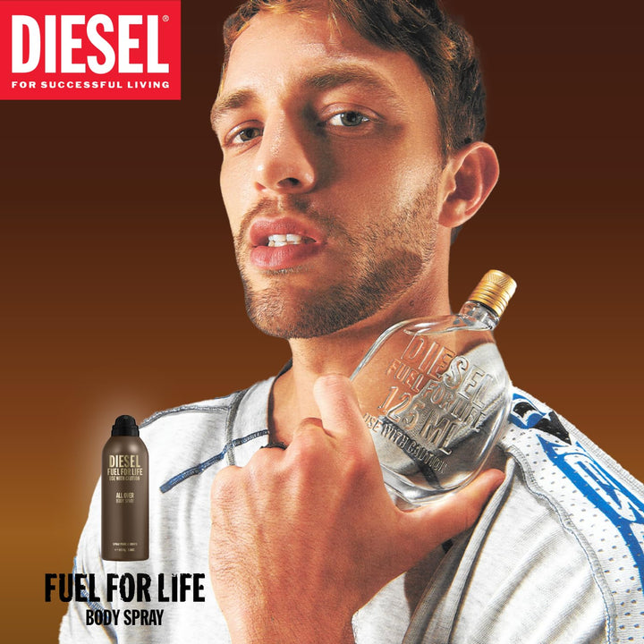 Diesel Fuel For Life, Bodyspray für Männer, Körperspray mit frischem und kraftvollem Duft nach Laven